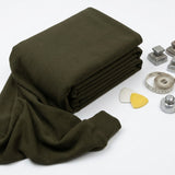 Cotton Stretch Rib Knit Fabric, 450 gsm, 190 cm — Green — mockup: sweatshirt hoodie