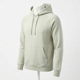 Polyester Viscose French Terry Fabric, 205 gsm, 220 cm — Beige — mockup: sweatshirt hoodie