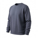 Blue-Grey Heather Rib Knit, Poly-Cotton — mockup: sweatshirt hoodie