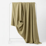 Brushed Polyester Stretch Rib Knit Fabric, 537 gsm, 170 cm — Khaki — mockup: sweatshirt hoodie