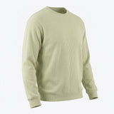 Cotton Stretch Rib Knit Fabric, 360 gsm, 144 cm — Green — mockup: sweatshirt hoodie