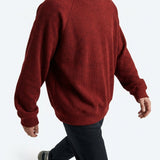 Red Marl Rib Knit, Polyester, 402 gsm — mockup: sweatshirt hoodie