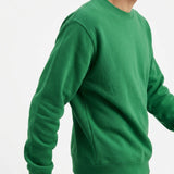 Cotton Polyester Stretch Rib Knit Fabric, 380 gsm, 130 cm — Green, ref EF-266596 — mockup: sweatshirt hoodie