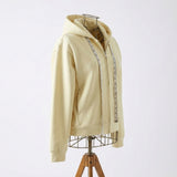 Cotton Stretch Rib Knit Fabric, 380 gsm, 176 cm — Yellow — mockup: sweatshirt hoodie