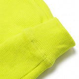 Cotton Stretch Rib Knit Fabric, 400 gsm, 142 cm — Green — mockup: sweatshirt hoodie