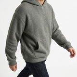 Grey Marl Rib Knit, Viscose-Poly, 360 gsm — mockup: sweatshirt hoodie
