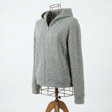 Grey Marl Rib Knit, Polyester, 380 gsm — mockup: sweatshirt hoodie