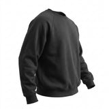 Polyester Cotton Stretch Fleece Fabric, 340 gsm, 188 cm — Black — mockup: sweatshirt hoodie