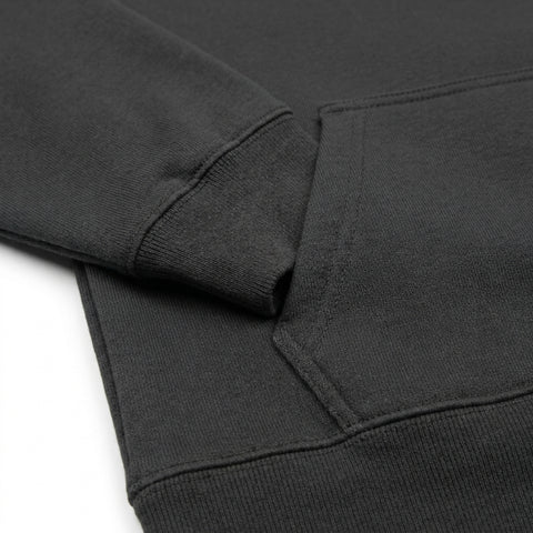 Cotton Polyester Stretch Rib Knit Fabric, 420 gsm, 150 cm — Grey