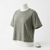 Heather Grey Marl Jersey Knit, Tencel Lyocell — mockup: tshirt