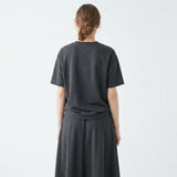 Polyester Stretch Scuba Knit Fabric, 310 gsm, 155 cm — Grey — mockup: tshirt