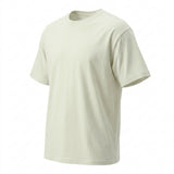 Cotton Polyester Stretch Jersey Knit Fabric, 210 gsm, 175 cm — Beige — mockup: tshirt