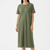 Heather Green Marl Jersey Knit, Linen — mockup: tshirt