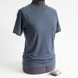 100% Cotton Jersey Knit Fabric, 135 gsm, 160 cm — Navy — mockup: tshirt
