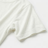 Slub Cotton Modal Jersey Knit Fabric, 145 gsm, 155 cm — White — mockup: tshirt