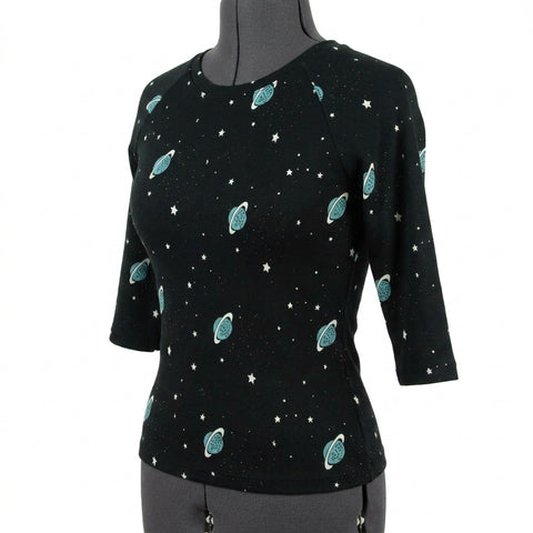 White Stars Rib Knit, Cotton