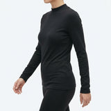 Cotton Modal Jersey Knit Fabric, 155 gsm, 165 cm — Black — mockup: tshirt