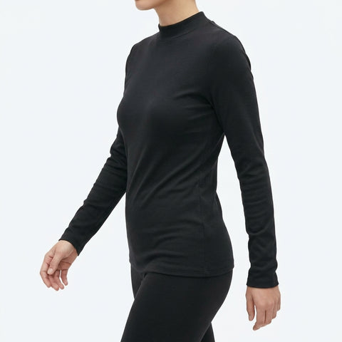 Black Jersey Knit, Cotton-Modal