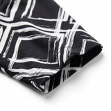 Black Brushstroke Jersey Knit, Polyester — mockup: tshirt