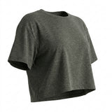 Dark Grey-Green Marl Jersey Knit, Cotton-Modal — mockup: tshirt