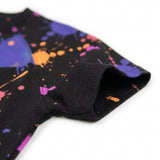 Pink Abstract-Splatter Jersey Knit, Cotton-Poly — mockup: tshirt