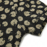 Beige Abstract-Floral Jersey Knit, Cotton-Modal — mockup: tshirt
