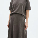 Dark Grey Marl Scuba Knit, Linen-Cotton — mockup: tshirt