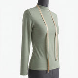 Nylon Stretch Jersey Knit Fabric, 170 gsm, 150 cm — Green — mockup: tshirt