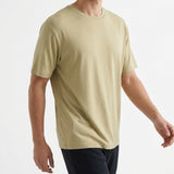 Modal Stretch Jersey Knit Fabric, 180 gsm, 175 cm — Khaki — mockup: tshirt