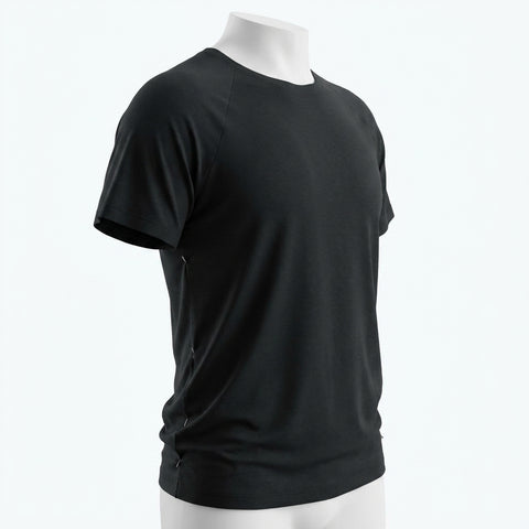 Black Jersey Knit, Cotton-Modal