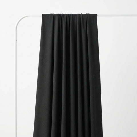 Black Rib Knit, Tencel Lyocell-Poly