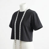 100% Cotton Jersey Knit Fabric, 180 gsm, 175 cm — Black — mockup: tshirt