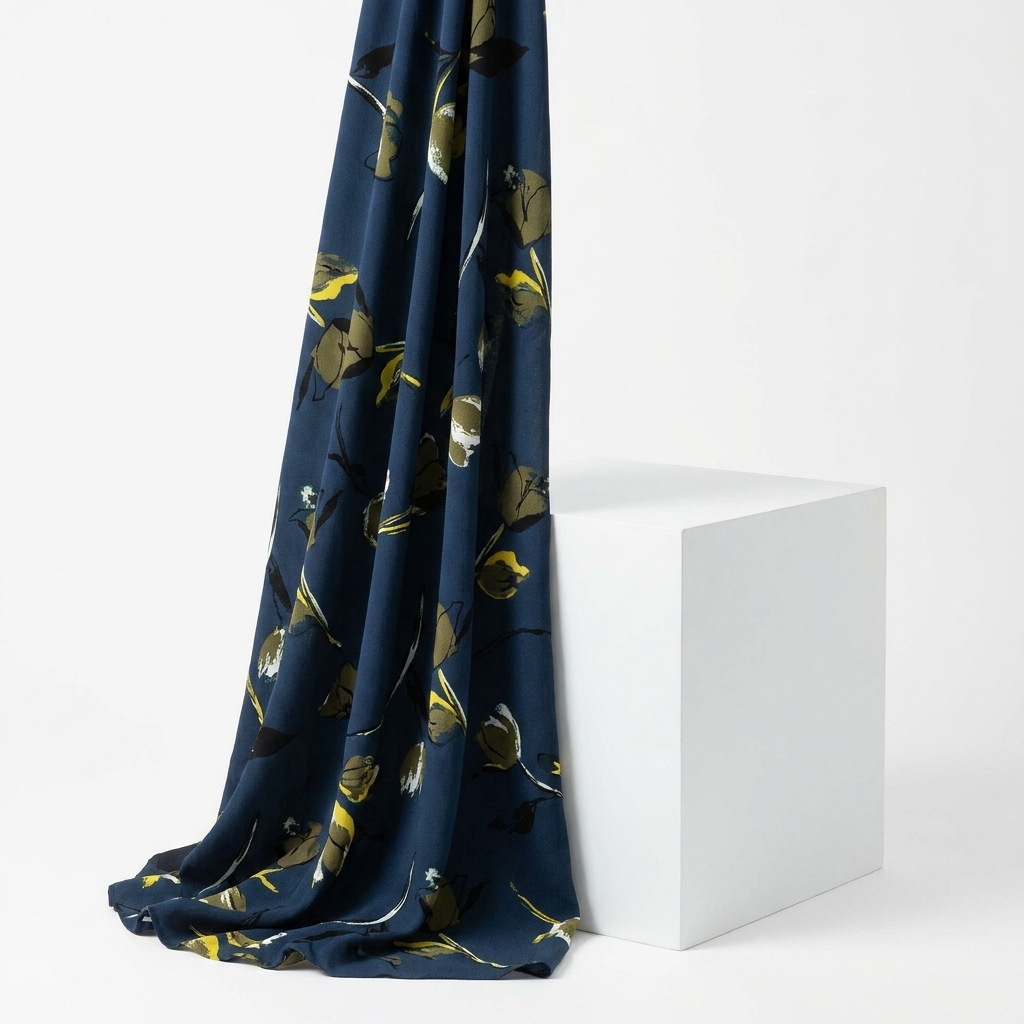 100% Viscose Crepe Fabric rendered