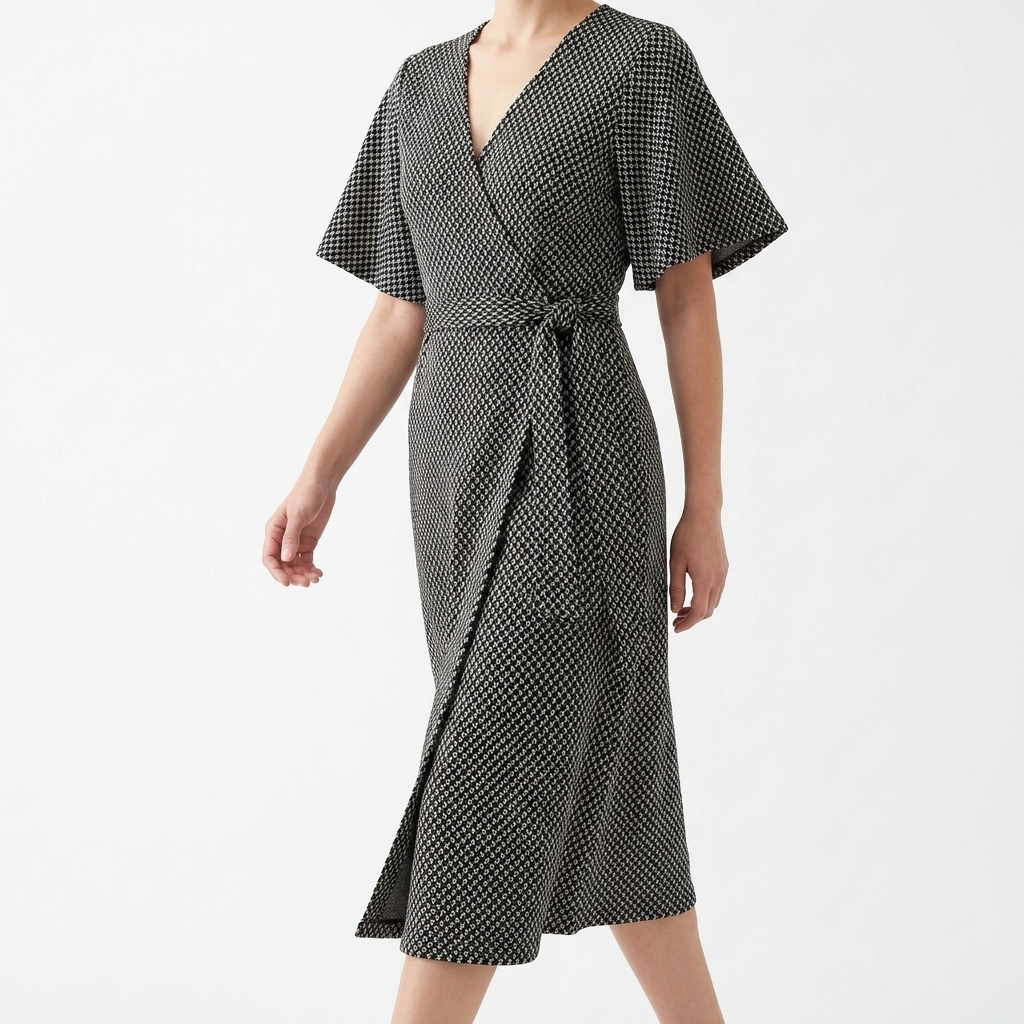 Jacquard Polyester Viscose Stretch Knit Fabric rendered