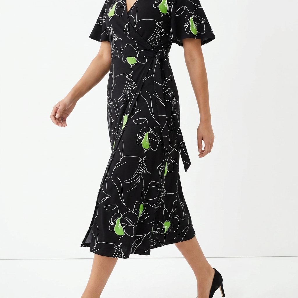 Printed Viscose Stretch Ponte Knit Fabric — Dresses