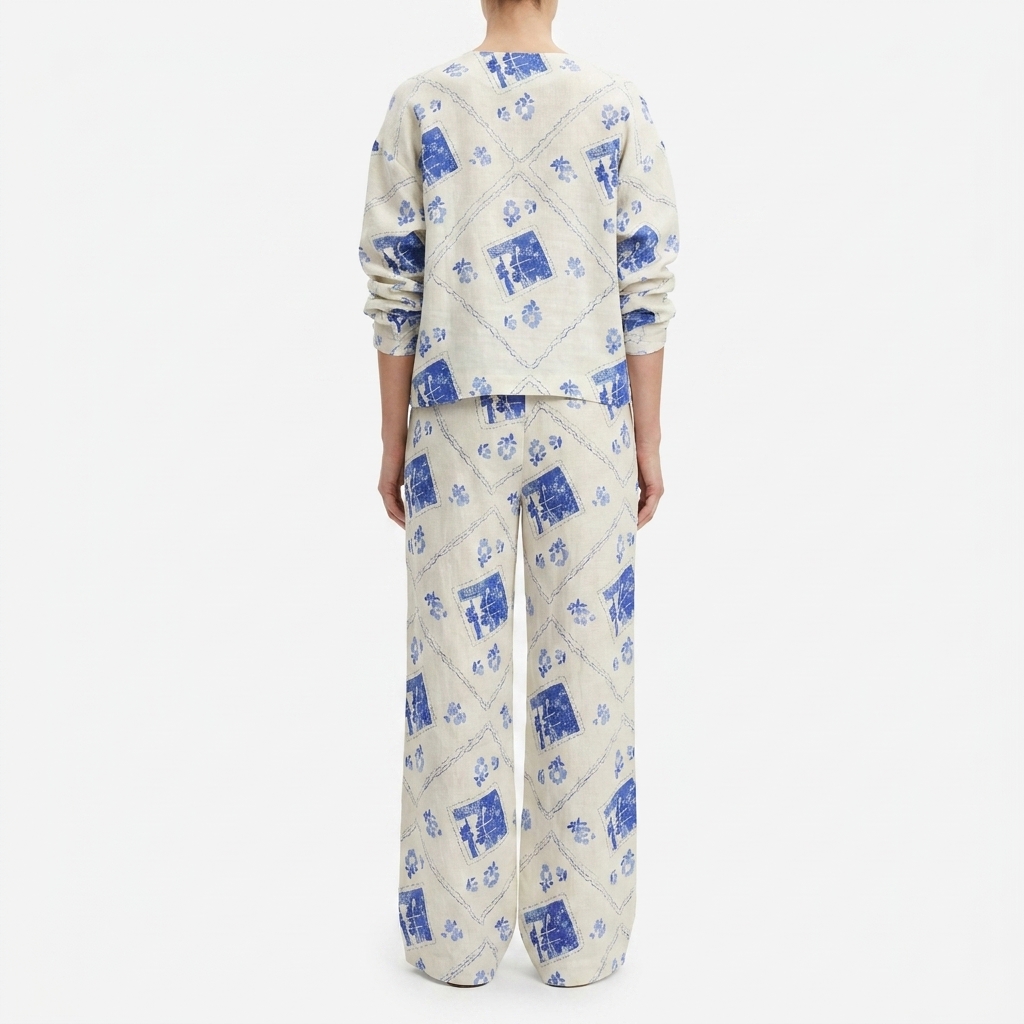 Slub Viscose Linen Woven Fabric rendered