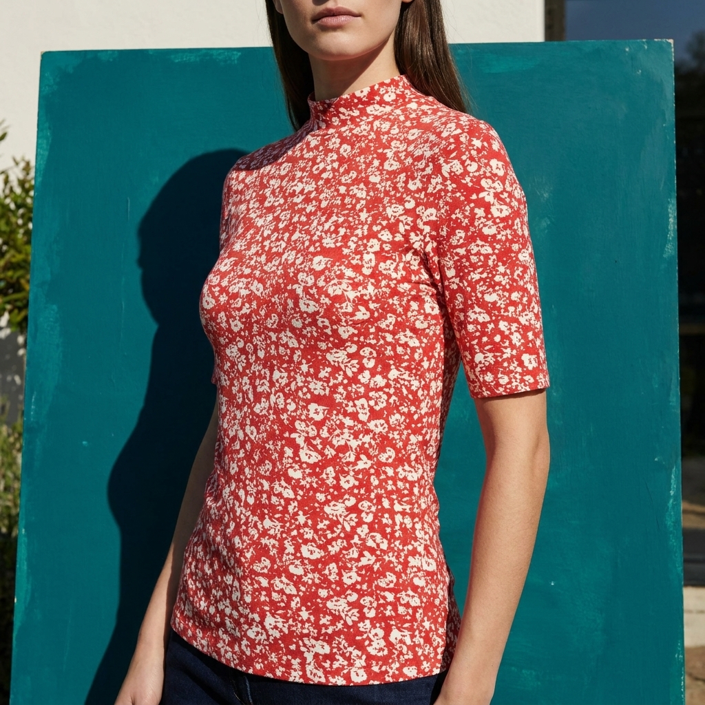Floral Viscose Stretch Jersey Knit Fabric — Styled