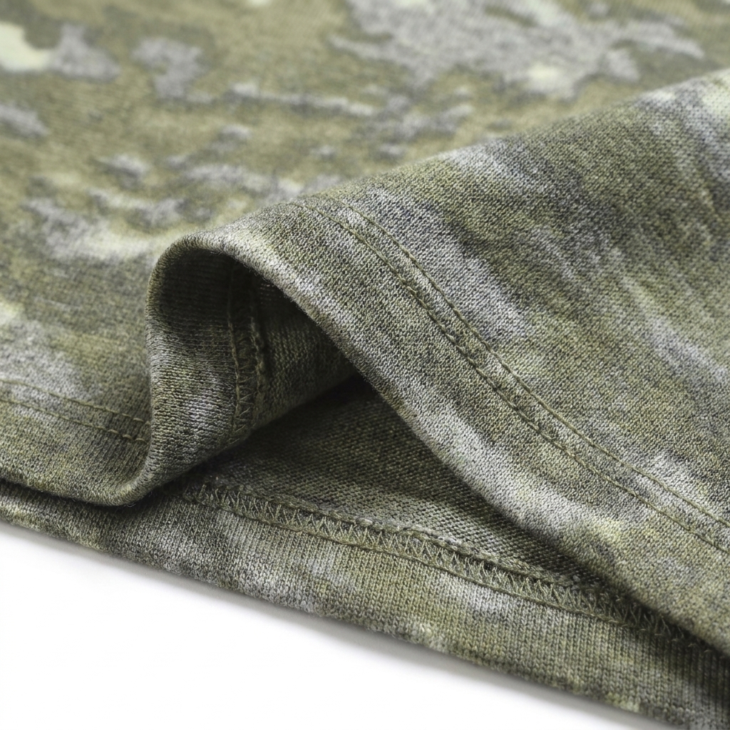 Camo 100% Polyester Sherpa Fleece Fabric rendered