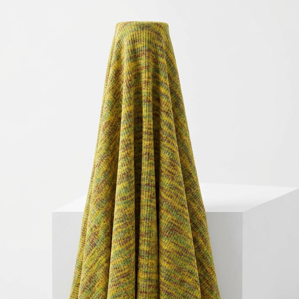 Heather Polyester Stretch Rib Knit Fabric — Dresses