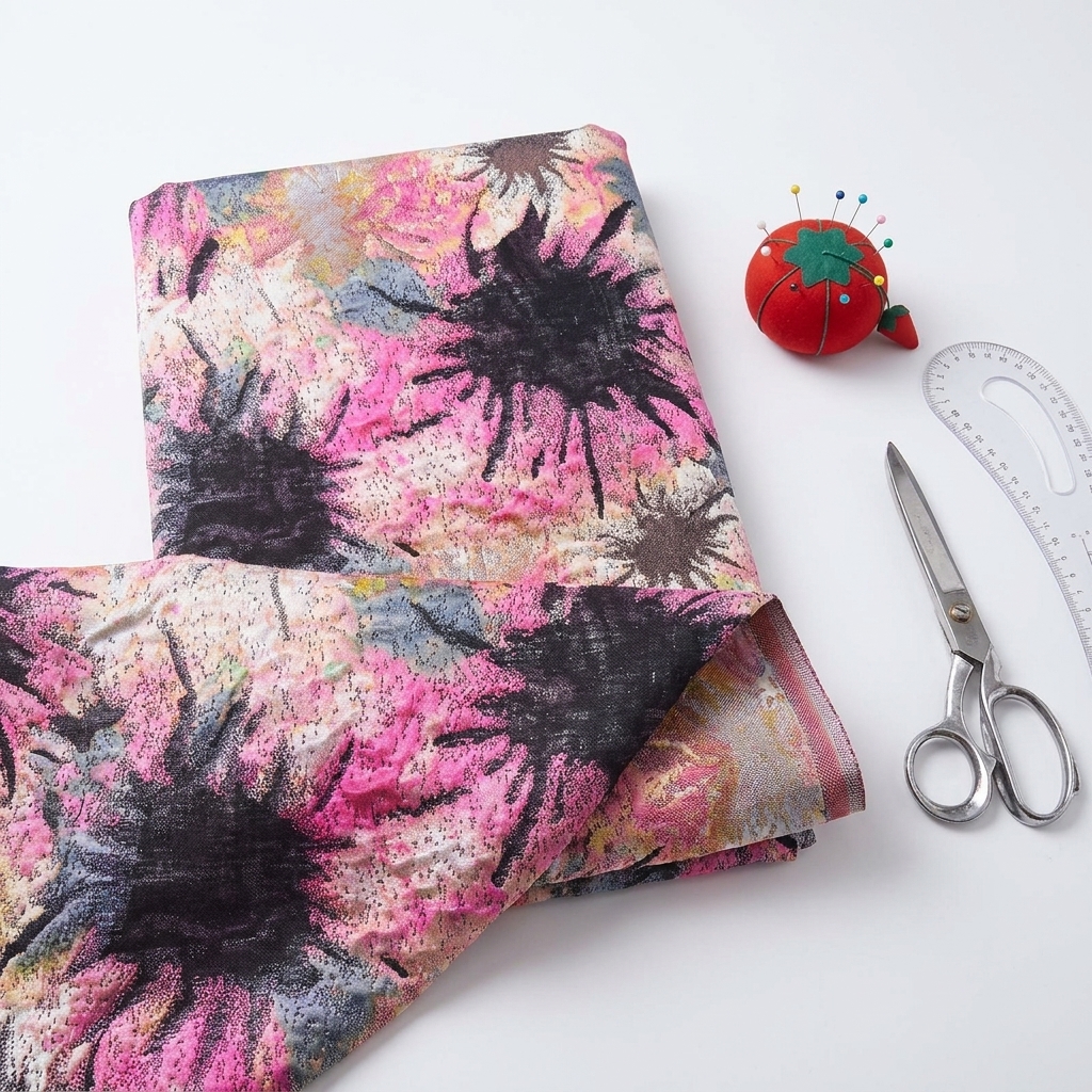 Jacquard Polyester Cotton Woven Fabric rendered