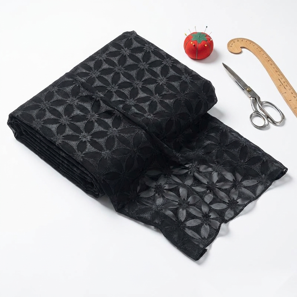 Jacquard 100% Polyester Chiffon Fabric — Styled