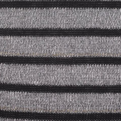 Striped Viscose Polyester Metallic Stretch Chunky Knit Fabric