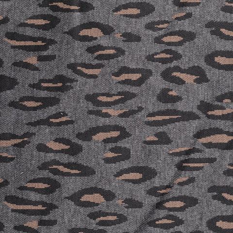 Grey Leopard Jacquard, Polyester, 240 gsm, 170 cm, ref EF-10454