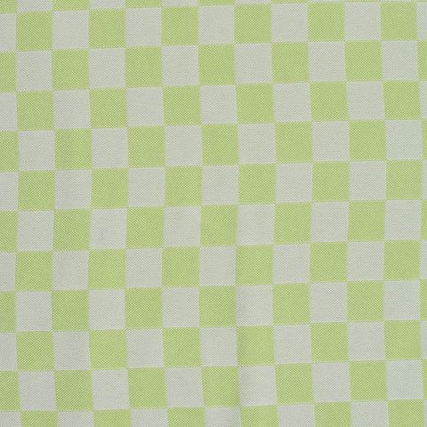 Light Green Check Jacquard, Polyester