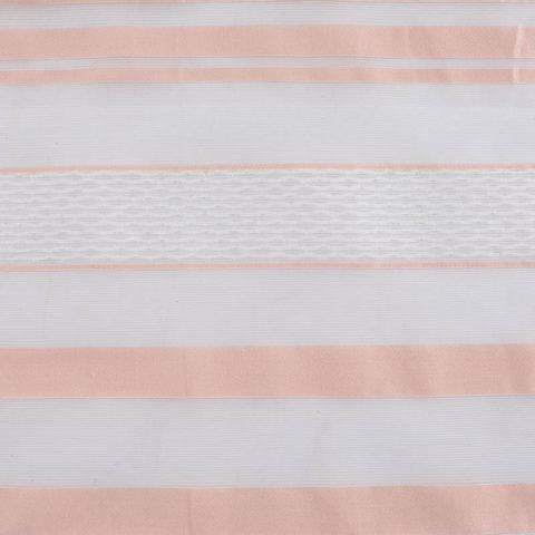 Peach Horizontal-Stripe Jacquard, Cotton-Nylon