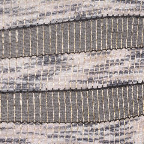 Striped Polyester Cotton Metallic Knit Fabric