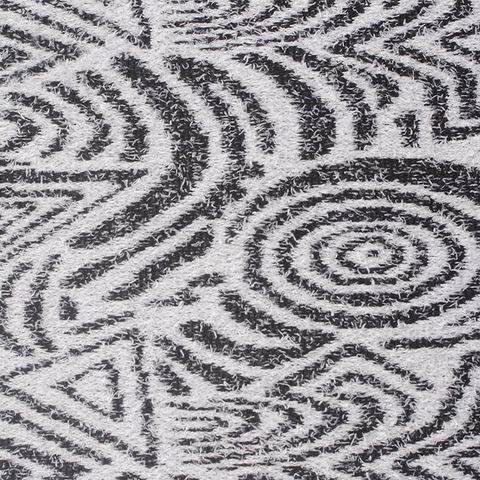 Black Abstract-Swirl Chunky Knit, Polyester