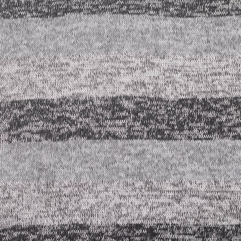 Striped Polyester Viscose Stretch Chunky Knit Fabric