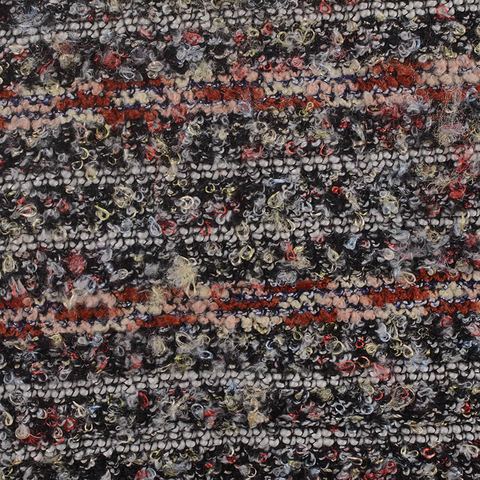 Striped Polyester Metallic Bouclé Fabric