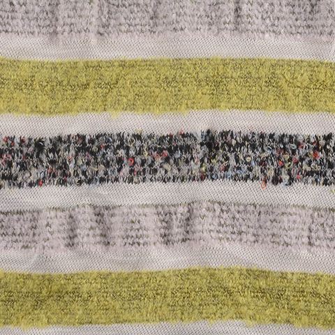 Striped Viscose Acrylic Chunky Knit Fabric